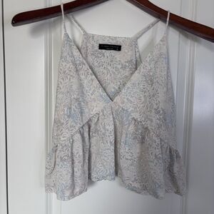 Final Touch Pastel Floral Babydoll Tank Top Size Large Made In USA